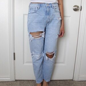 Light Blue Distressed Women Jeans